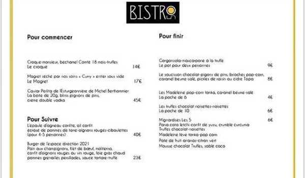 Le Bistro 50' pour le 1er de l'an ! 